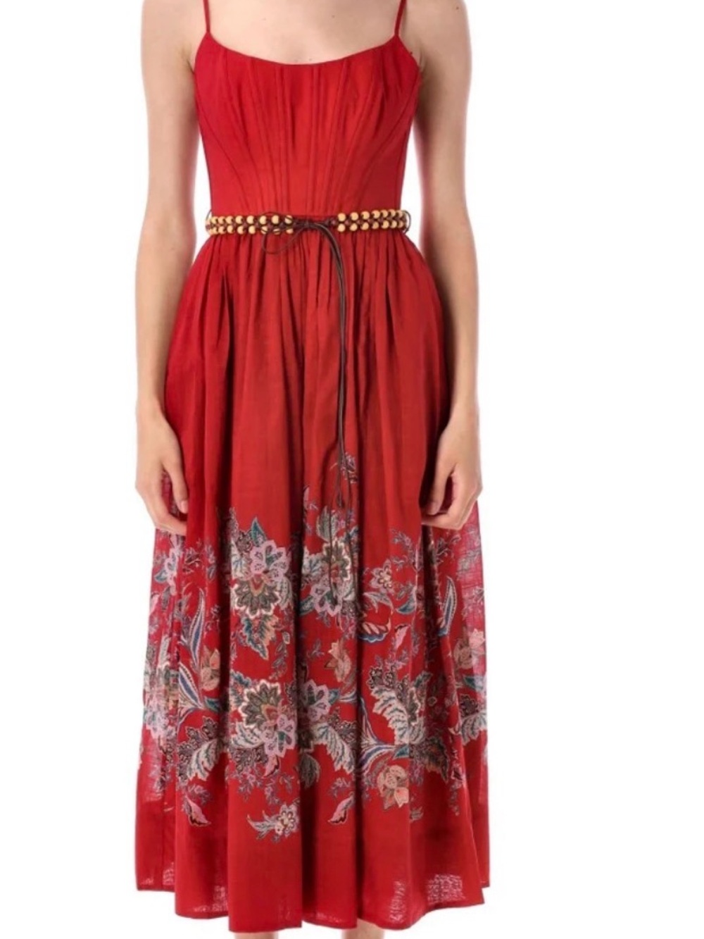 Zimmermann Rhiannon belted paisley-print cotton-voile midi dress